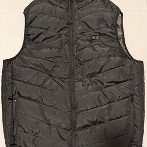 Electric heated Men's Black Quilted Vest